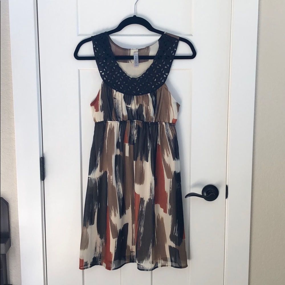 Francesca’s Ophelia Abstract Paintstrokes Dress